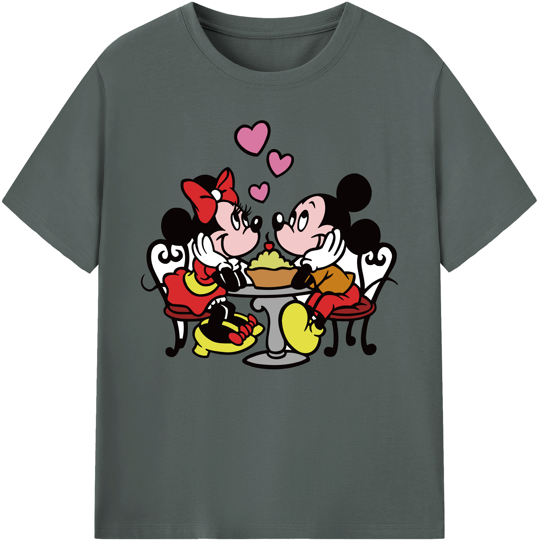 ミッキーマウス Mickey Mouse 綿100％ メンズ半袖Tシャツ｜肌触りやわらか＆通気性